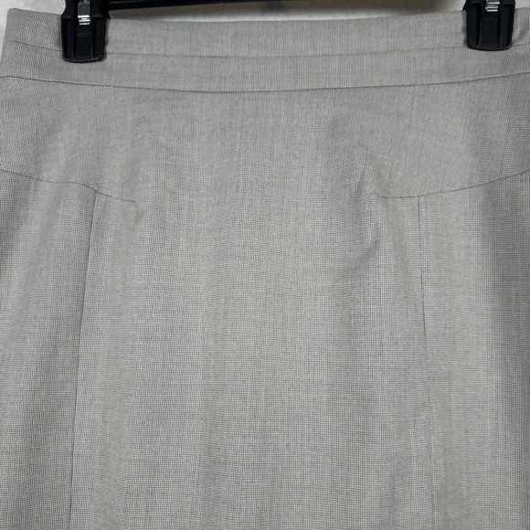 H&M Grey Micro Check High Waist Pencil Skirt Size 8 Professional Workwear Office - Picture 2 of 7